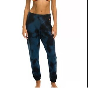Aviator Nation Blue Tie-Dye Joggers